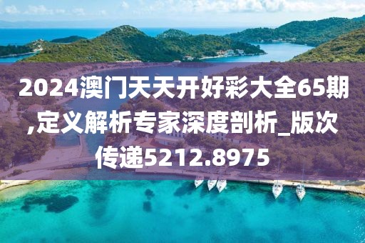2024澳门天天开好彩大全65期,定义解析专家深度剖析_版次传递5212.8975