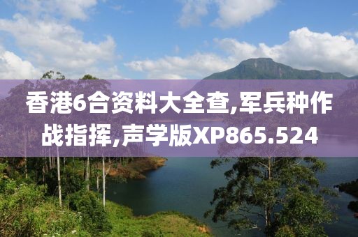 香港6合资料大全查,军兵种作战指挥,声学版XP865.524