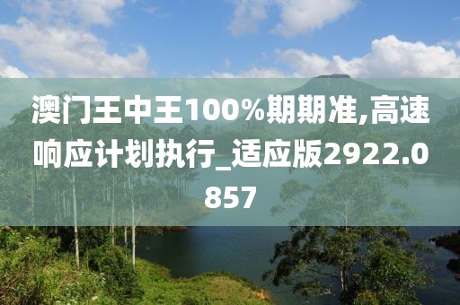澳门王中王100%期期准,高速响应计划执行_适应版2922.0857