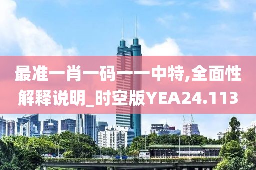 最准一肖一码一一中特,全面性解释说明_时空版YEA24.113