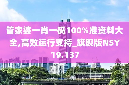 管家婆一肖一码100%准资料大全,高效运行支持_旗舰版NSY19.137