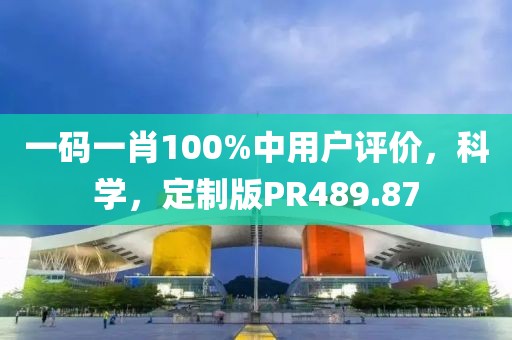 一码一肖100%中用户评价，科学，定制版PR489.87