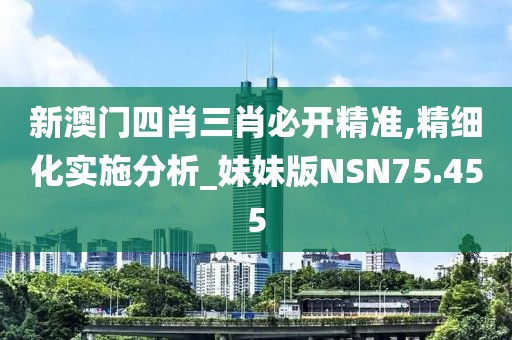 新澳门四肖三肖必开精准,精细化实施分析_妹妹版NSN75.455