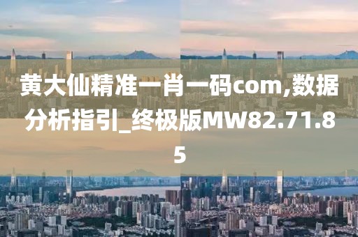 黄大仙精准一肖一码com,数据分析指引_终极版MW82.71.85