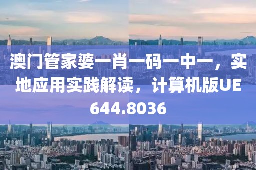 澳门管家婆一肖一码一中一，实地应用实践解读，计算机版UE644.8036