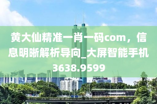 黄大仙精准一肖一码com，信息明晰解析导向_大屏智能手机3638.9599