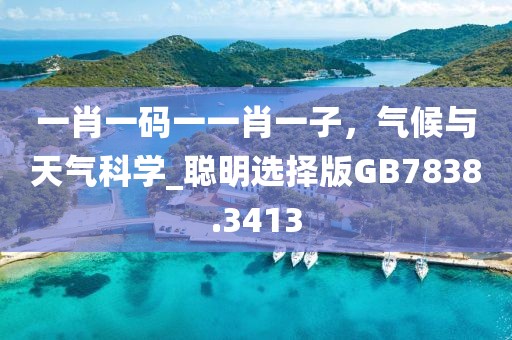 一肖一码一一肖一子，气候与天气科学_聪明选择版GB7838.3413