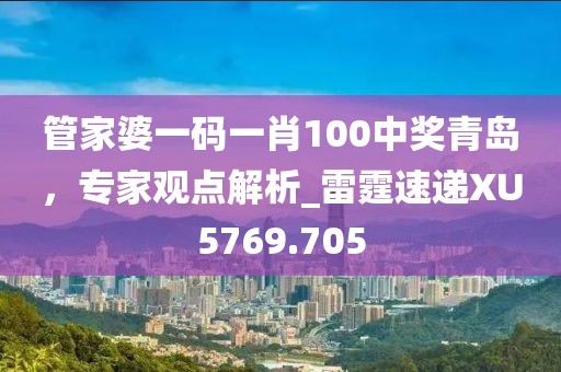 管家婆一码一肖100中奖青岛，专家观点解析_雷霆速递XU5769.705