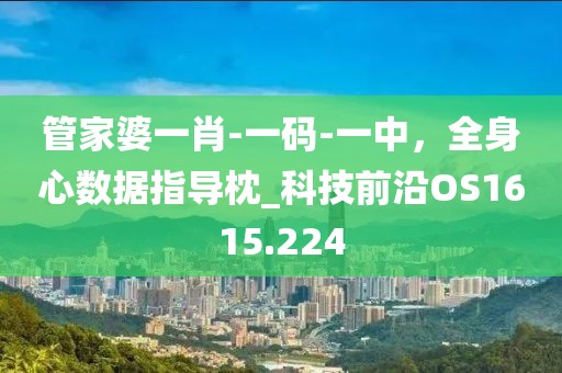 管家婆一肖-一码-一中，全身心数据指导枕_科技前沿OS1615.224