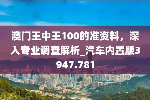 澳门王中王100的准资料，深入专业调查解析_汽车内置版3947.781