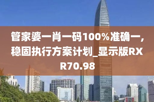 管家婆一肖一码100%准确一,稳固执行方案计划_显示版RXR70.98